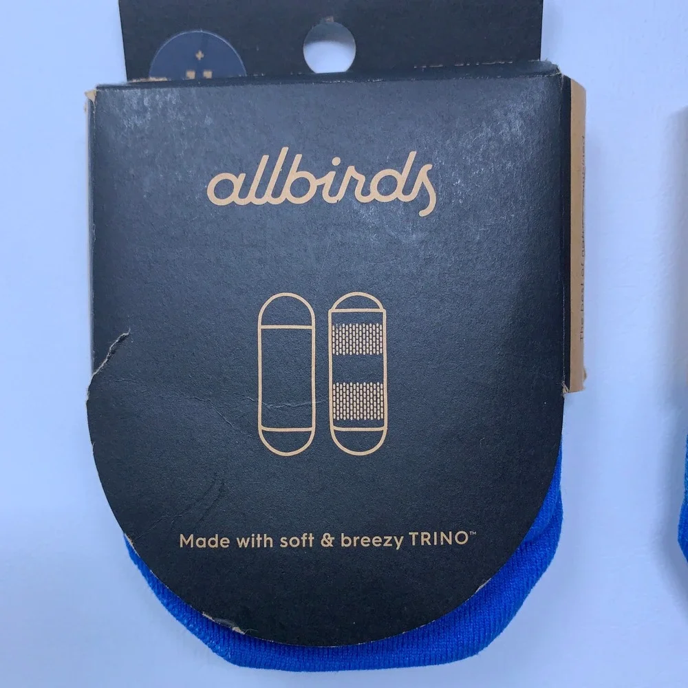 Allbirds Unisex Medium Pacific Blue Trino Sprinter No-Show Socks 3 Pair Pack